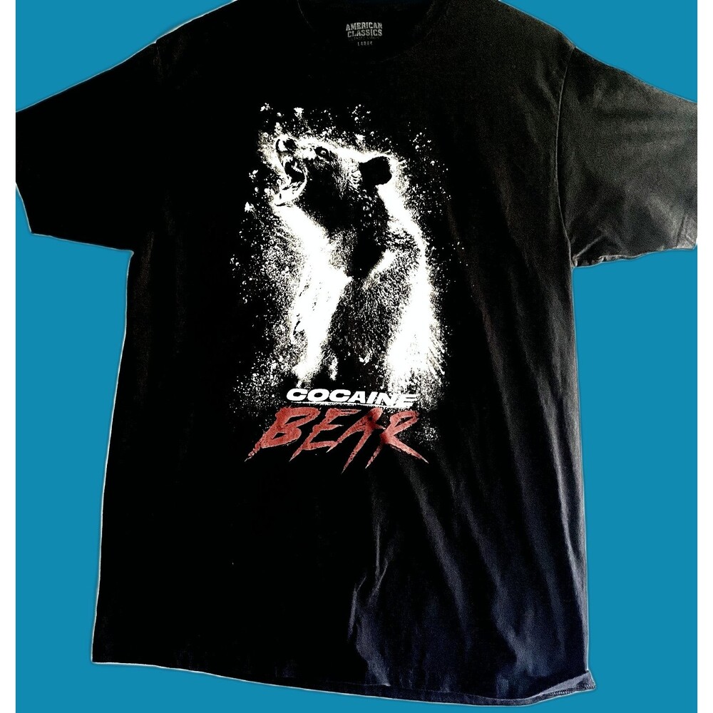Cocaine Bear 2023 Movie Promotional Tee Large American Classics